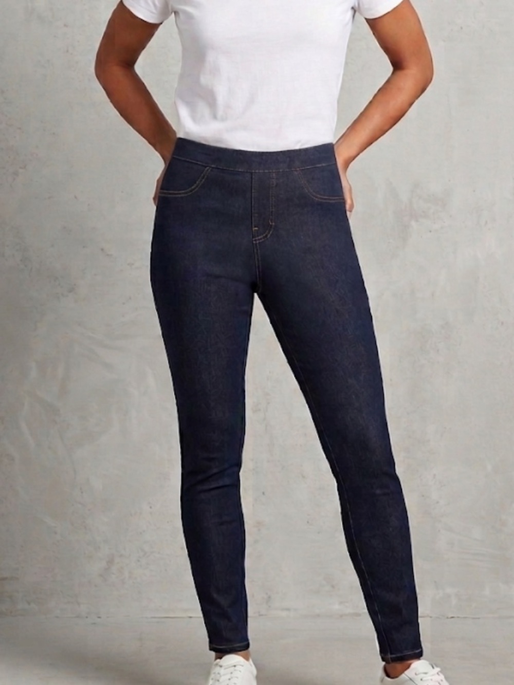 Simply Vera Vera Wang Dark Wash Comfort Pull-On Leggings/Jeggings Size S